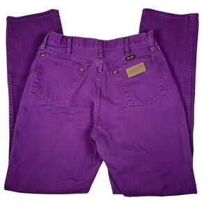 Wrangler vintage western Purple Denim Jeans high rise waisted cowgirl